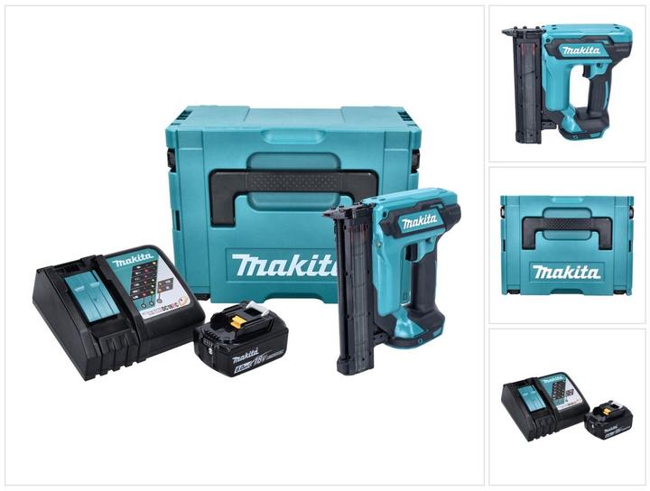 Makita DFN 350 RG1J Cloueur de refoulement à batterie 18 V 15 - 35 mm + 1x batterie 6,0 Ah + chargeur +