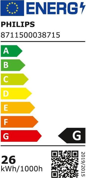 Etichetta energetica Philips Lampada da forno T25 (E14, 26 W, 172 lm, 1 x, E)
