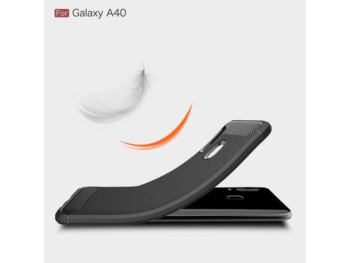 Produktbild Screenguard Samsung Galaxy A40 Hülle Carbon Brushed Soft TPU (Samsung Galaxy A40)