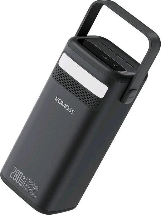 Produktbild Romoss Powerbank PMT75-DC 75000mAh 280W (black) (75000 mAh, 280 W, 240 Wh)