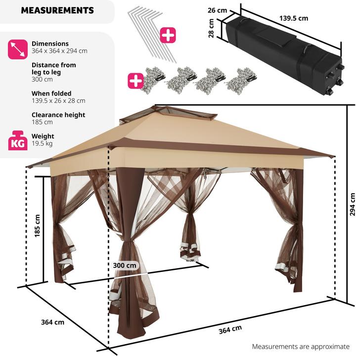 Image du produit tectake Carabobo (364 cm, 364 cm)