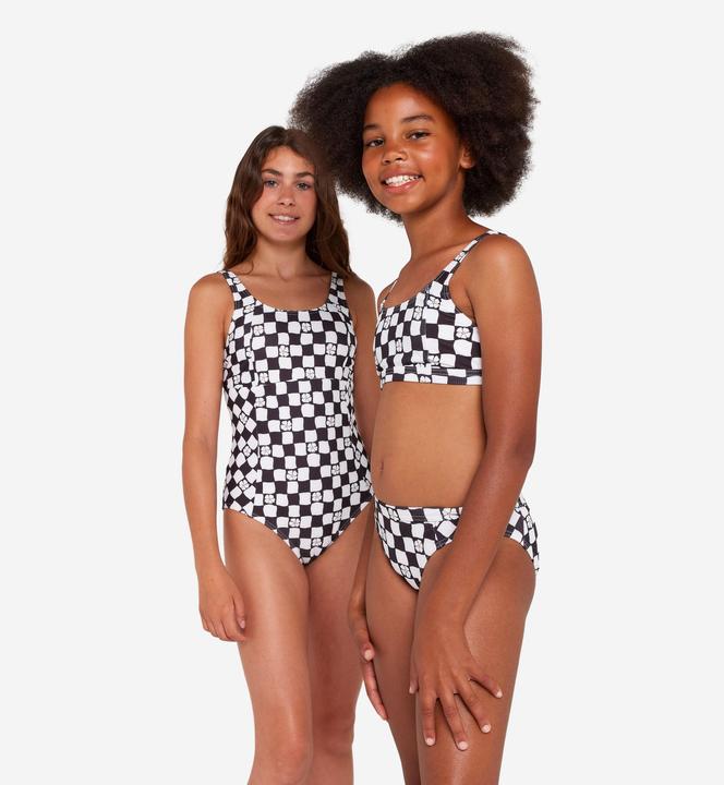 Actual product image Olaian Bikini-Hose Surfen Mädchen Alma Hao schwarz/weiss (14, 15, 16)