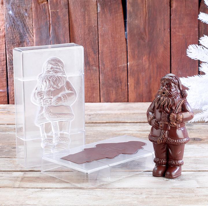 Actual product image Rosenstein & Söhne 3D Chocolate Molds Set "XL Santa Claus (20 cm)
