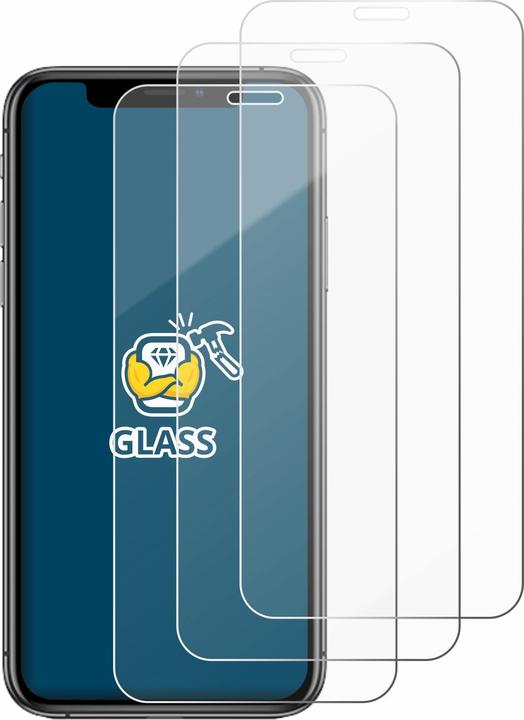 Actual product image BROTECT Armoured tempered glass screen protector (3 Piece, Apple iPhone XS)