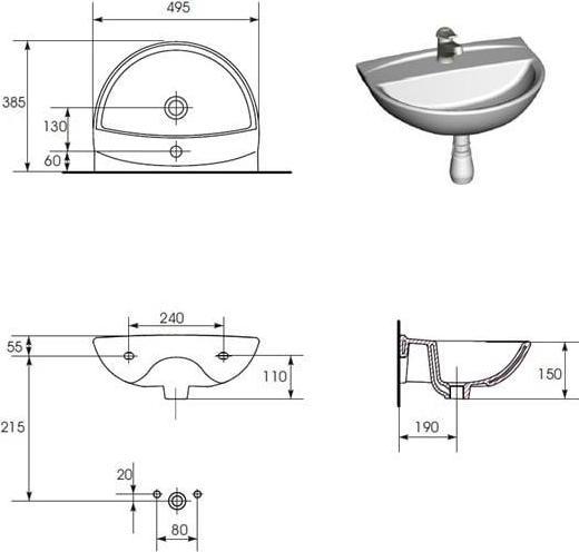 Produktbild Cersanit Mito Red (385 mm, 495 mm)