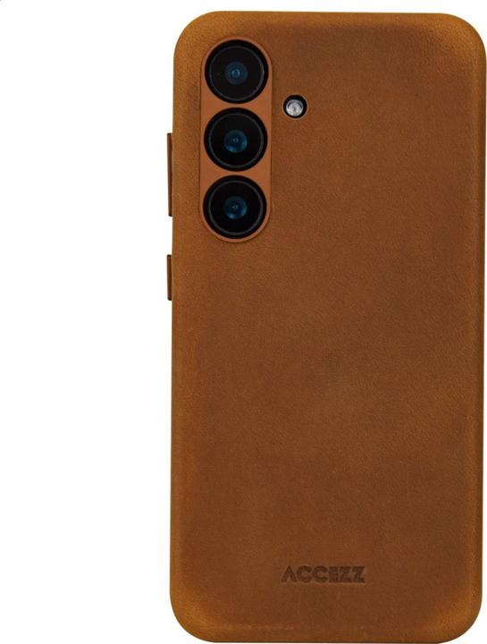 Image du produit Accezz Vintage Leather MagSafe Backcover Samsung Galaxy S24 / S25 - Tobacco Cognac (Samsung Galaxy S25, Samsung Galaxy S24)