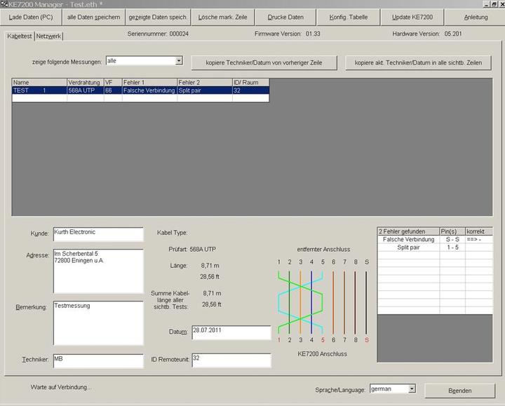 Immagine prodotto Kurth KE7200 Ethernet Performance Tester KE7200