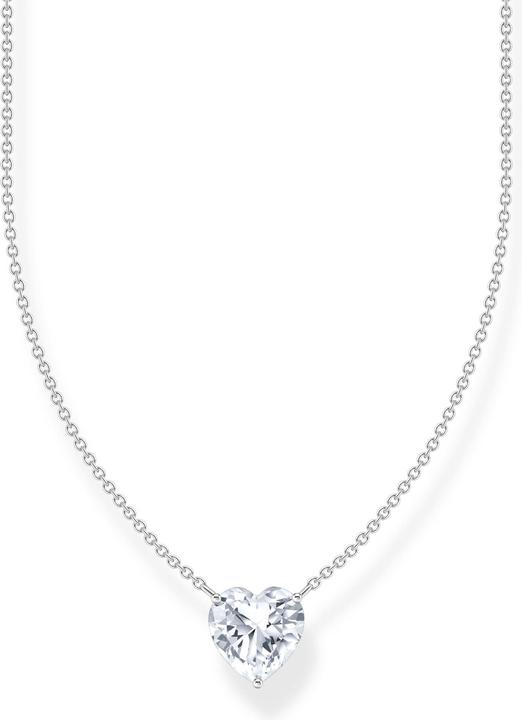 Thomas Sabo Kette mit weissem Herz (925er Silber, 40 - 45 cm)