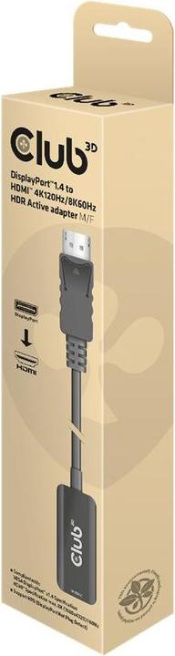 Actual product image Club 3D DisplayPort to (HDMI, 4.90 cm)