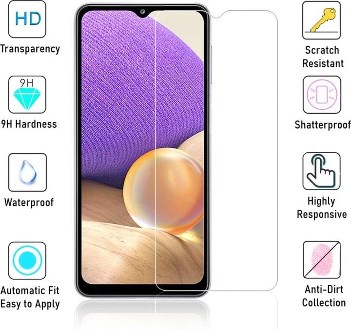 Actual product image Screenguard Samsung Galaxy A32 5G bulletproof glass protective film Case Friendly Design (1 Piece, Samsung Galaxy A32 5G)