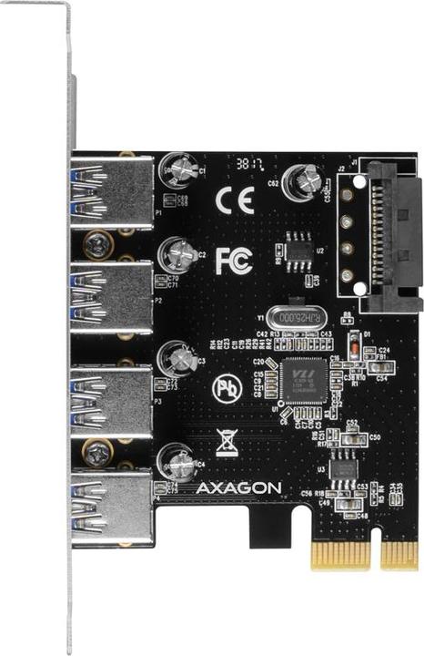 Produktbild Axagon PCEU-430VL Kontroler PCIe 4x port USB 3.2 GEN 1, UASP, chipset VIA