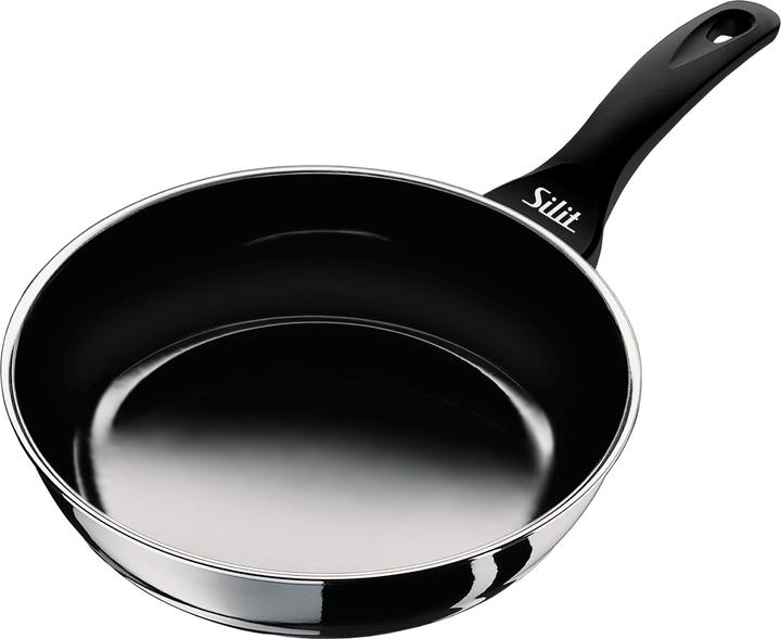 Antihaft Pfanne Bratpfanne hoch 24cm Professionell Induktion Silargan (24 cm, Bratpfanne, Edelstahl)