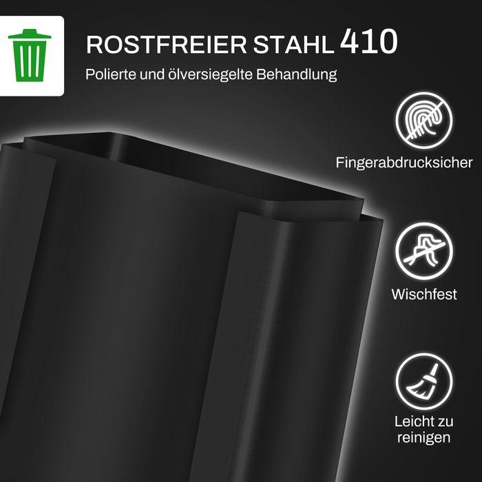 Produktbild Swisshandel24 Mülleimer 2 x 25L Treteimer mit Deckel, Fusspedal, Inneneimer, Edelstahl (50 l)
