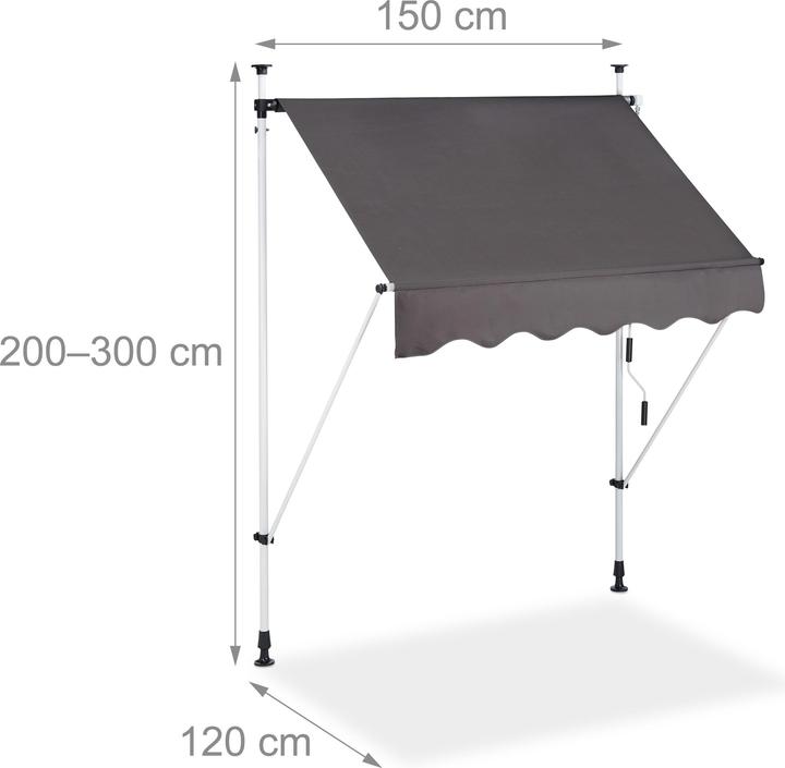 Produktbild Relaxdays Klemmmarkise (1.50 m)