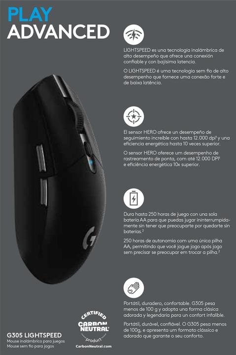 Actual product image Logitech G G305 Lightspeed (Wireless)