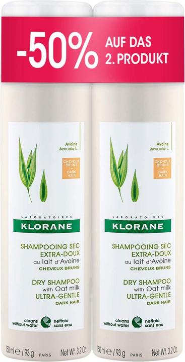 Klorane Hafermilch Trockenshampoo Getönt Duo (150 ml, Trockenshampoo)