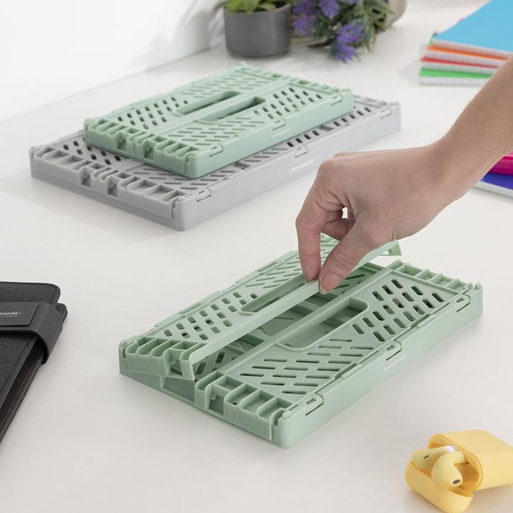 Immagine prodotto InnovaGoods 3x scatole portaoggetti impilabili e pieghevoli (30 x 20 x 12 cm, 20 x 15 x 9 cm)