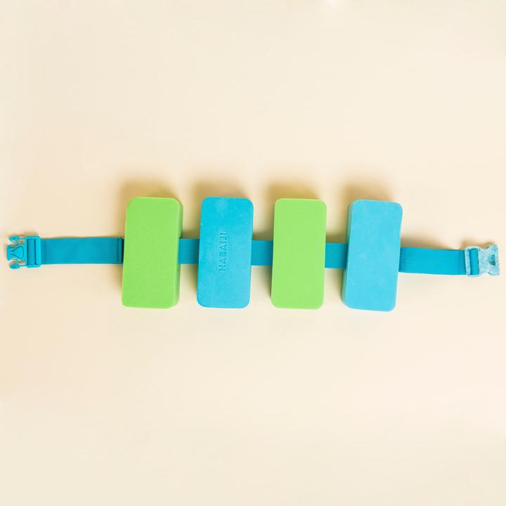 Immagine prodotto Nabaiji Cintura da nuoto 15-60 kg con galleggianti in schiuma verde blu