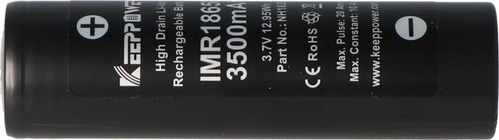 Actual product image Keeppower Battery IMR18650 - (Flat Top) (1 pcs., 18650, 3500 mAh)