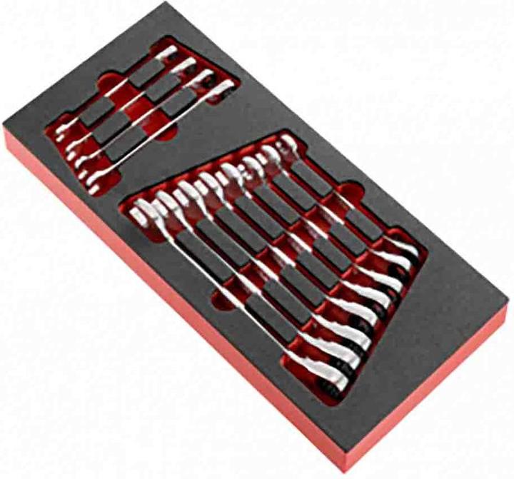 Facom Ratchet ring/fork wrench set, 12 pieces