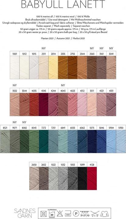 Actual product image Sandnes Garn Babyull Lanett 50 g (175 m)