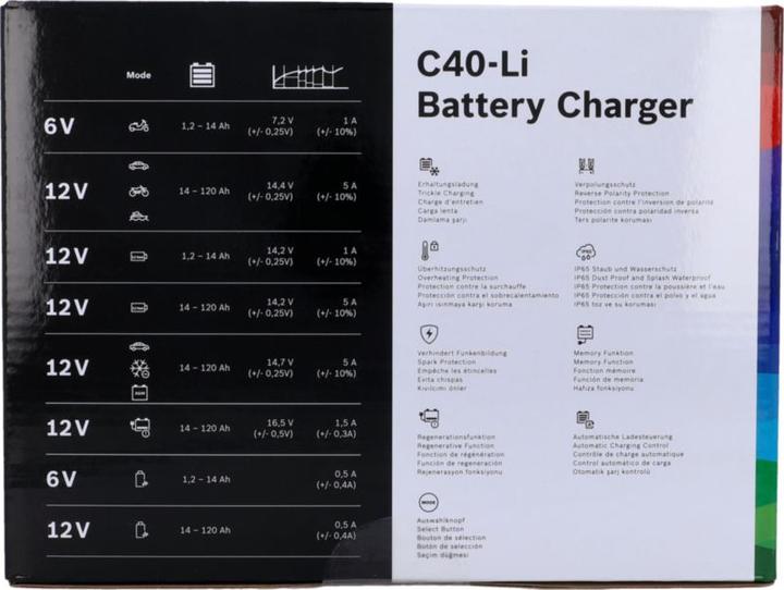 Immagine prodotto Bosch Automotive Caricabatterie C40-LI (12V, 6V, 5 A)