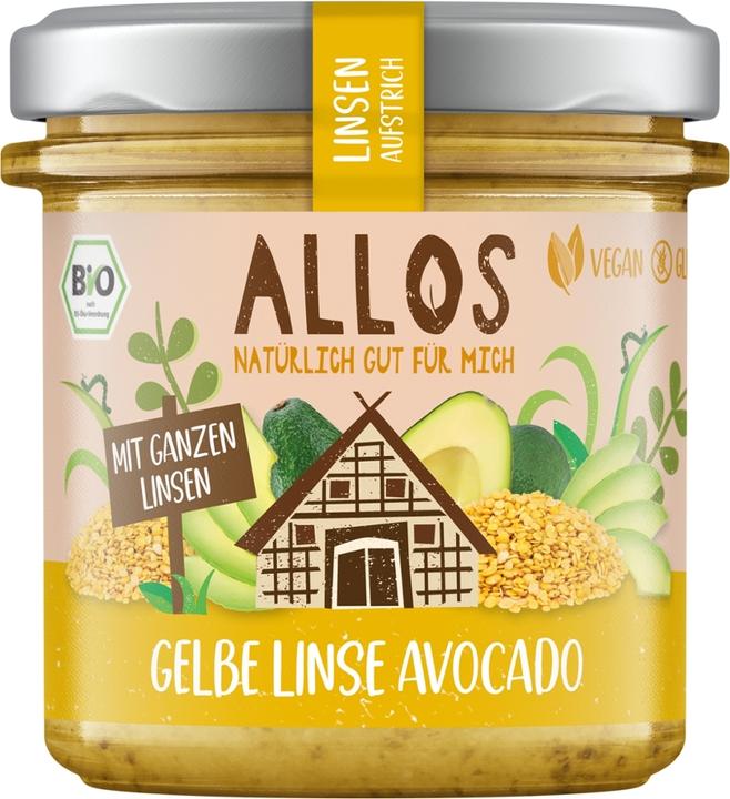 Immagine prodotto Allos Crema spalmabile di lenticchie gialle barattolo di avocado 140 g (140 g)