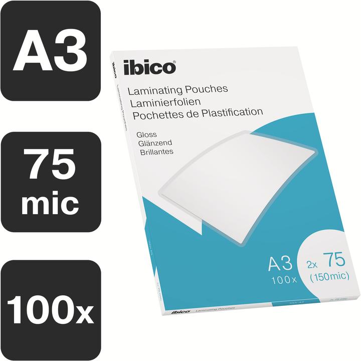 Immagine prodotto Ibico Foglio di laminazione (A3, 100 Pezzo/i, 75 µm)