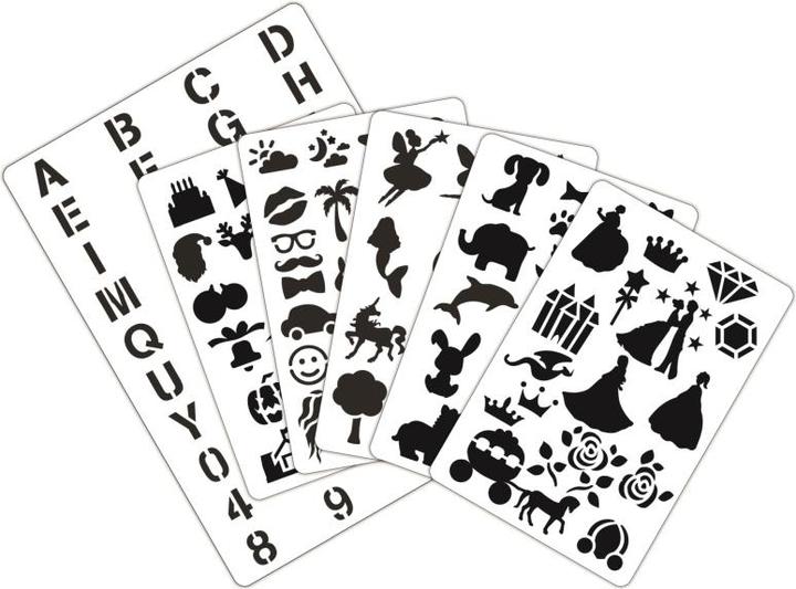 Immagine prodotto Lexibook Aerograph, il magico marcatore elettronico a spruzzo d'aria con stencil e 12 penne per acquerello (Verde-bianco, 12 x)