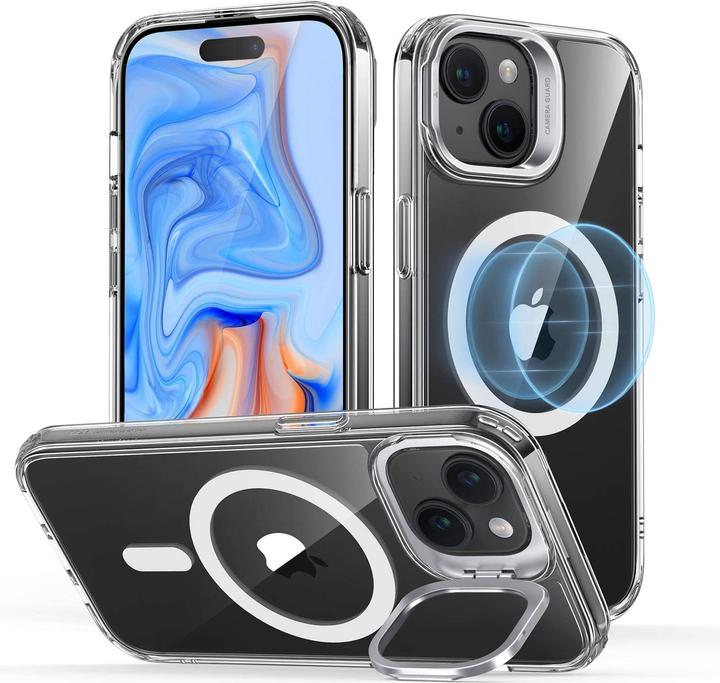 Actual product image ESR Classic Hybrid HaloLock Case with Stash Stand (Apple iPhone 15 Plus)