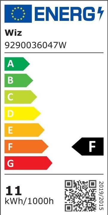 Etichetta energetica WiZ Tunable White & Color (E27, 11 W, 1055 lm, 1 x, E)