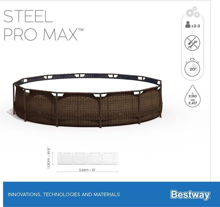 Image du produit Bestway Steel Pro Max Pool Set Deluxe (Ø 366 x 100 cm)