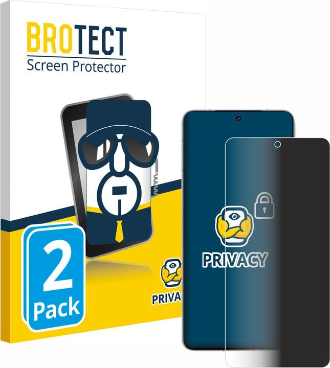Productafbeelding BROTECT Anti-spionnetje privacyfolie Beschermfolie tegen blauw licht (2 Stuk, Vivo IQOO)