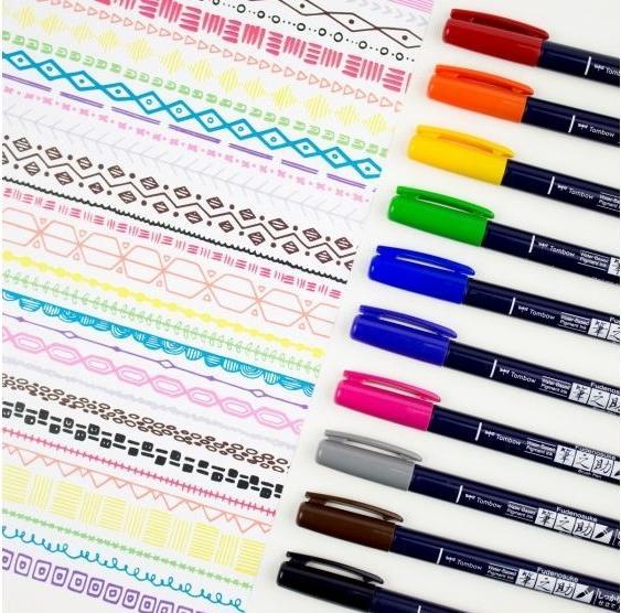 Energy Label Tombow Fudenosuke (Multicoloured, 10 x)