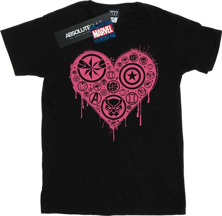 Actual product image Womens/Ladies I Heart Avengers Cotton Boyfriend T-Shirt (XL)