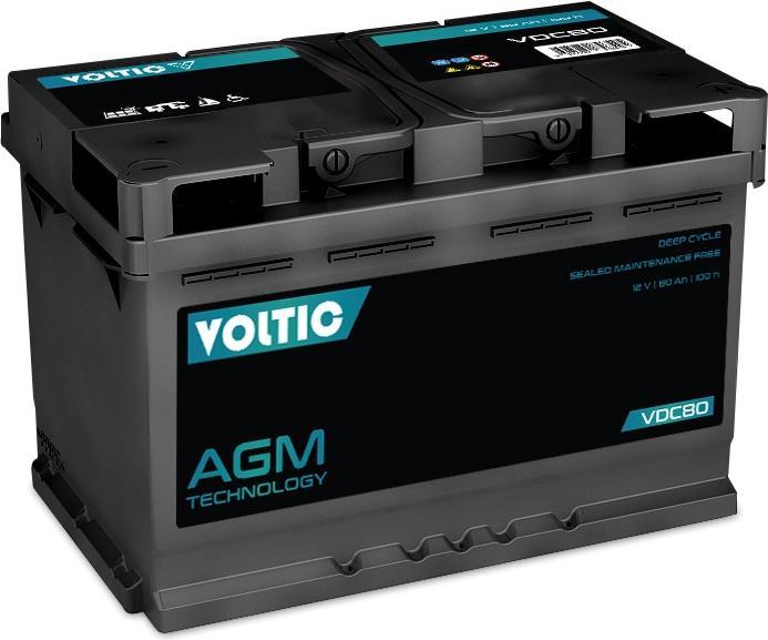 Voltic VDC80 Deep Cycle AGM Batterie (12 V, 80 Ah)