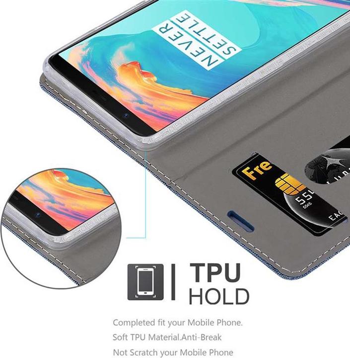 Produktbild Cadorabo Book Jeans Optik Cover (OnePlus 5T)