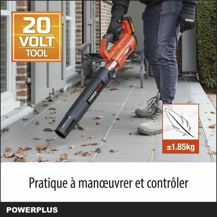 Actual product image Powerplus Dual Power Leaf Blower 20V - excl. battery and charger (Rechargeable battery operated, Leaf blower)