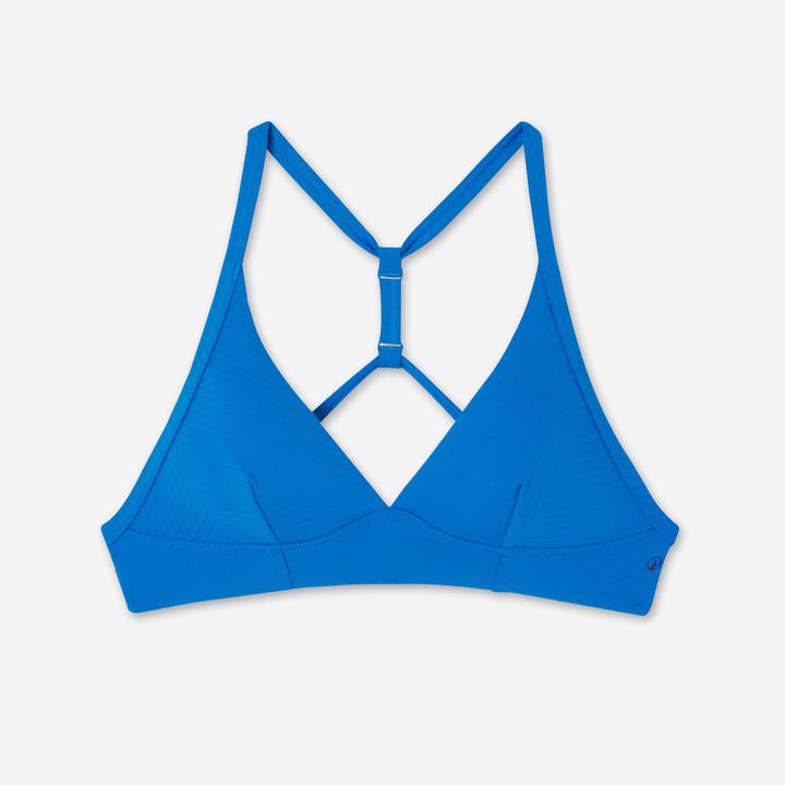 Olaian Bikini-Oberteil Bustier Surfen Damen strukturiert Bea blau