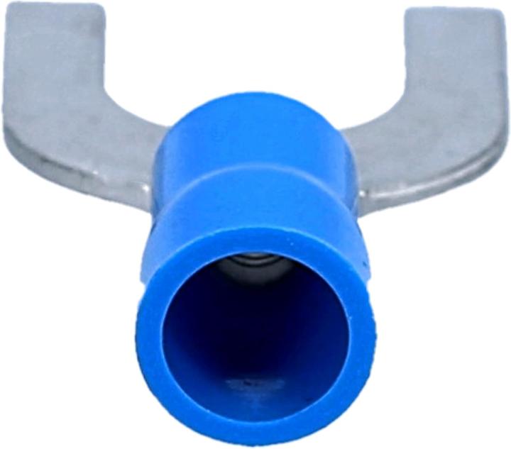 Produktbild Kalitec 10 Stück GKSBU6 Kabelschuhe Gabelkabelschuhe 1,5-2,5mm² I blau teilisoliert I PVC Kragen U6