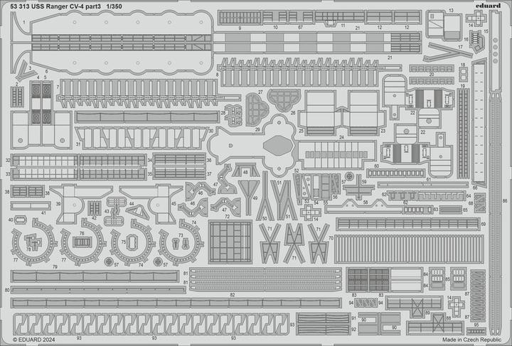 Actual product image Eduard USS Ranger CV-4 part 3 1/350