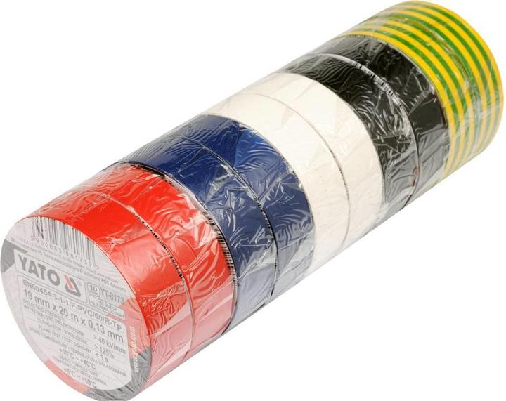 Actual product image Yato INSULATION TAPE MATT 0.13MM 19MMx20M MIX (19 mm)