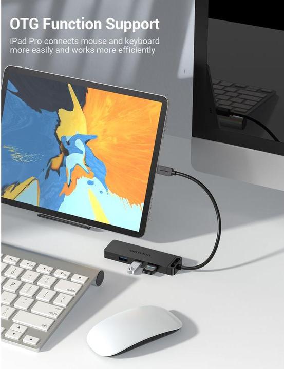 Produktbild Vention 5-in-1 USB-C Hub (USB-C, 4 Ports)