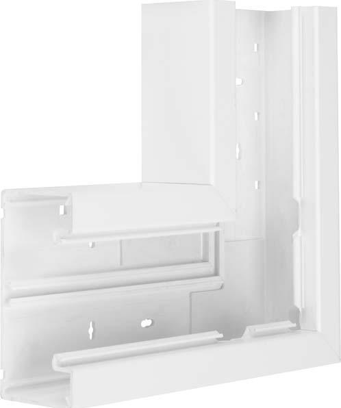 Hager TEH BR6513059010 Angle plat en profilé de base plastique BR 65x130mm OT 80mm RWS (6.80 cm)