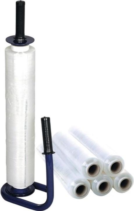 HP Autozubehör Stretchfolienset Standard L300 m x B450 mm 20 µm transparent mit 1 Abroller und 6 Rollen (1 Stück)