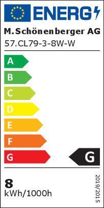 Energy Label Schönenberger LED Einbauspot CL79 W (680 lm)