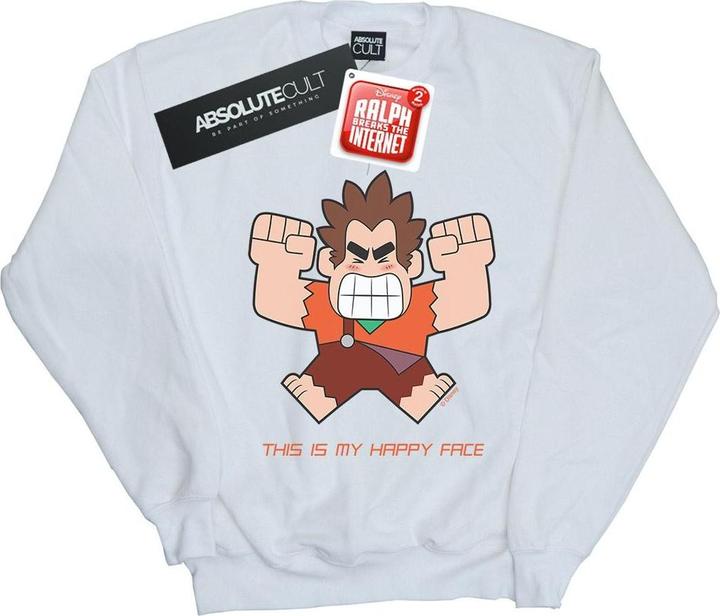 Actual product image Disney Mens Wreck It Ralph Happy Face Sweatshirt (L)
