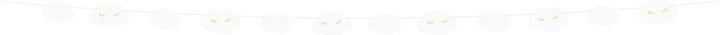 Actual product image Partydeco Garland clouds 145 x 5.5 cm, White