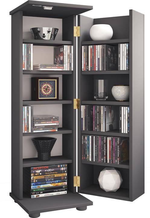 Produktbild VCM Holz CD DVD Regal abschliessbar Engalo L (31 x 31 x 93 cm)