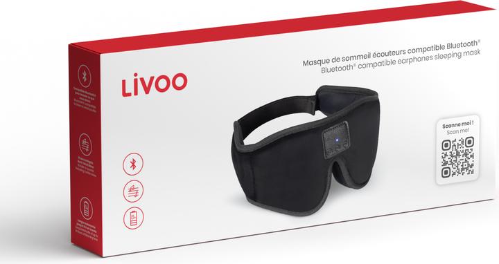 Actual product image Livoo Bluetooth® compatible earphones sleeping mask (8 h, Wireless)